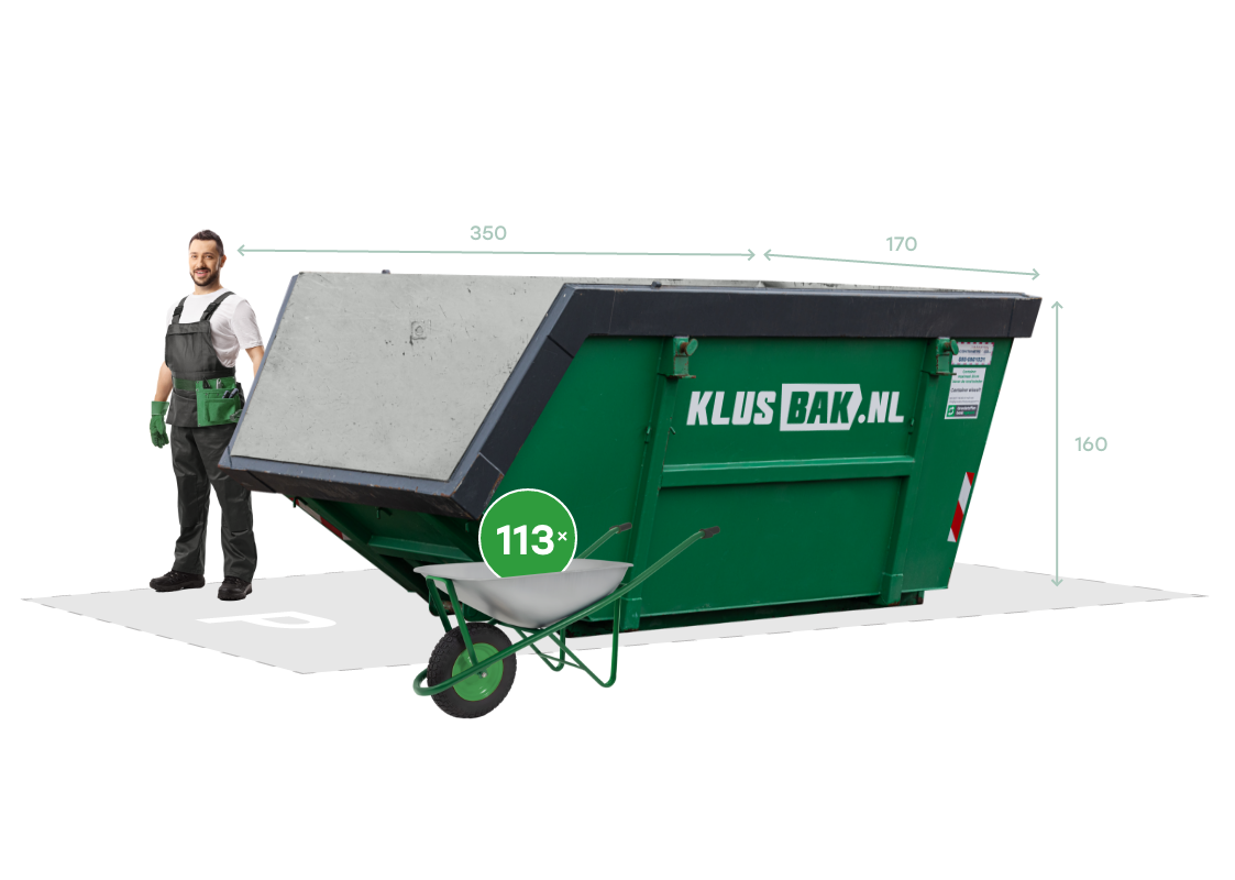 Afvalcontainer huren 9 kuub